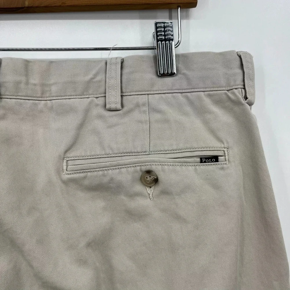Polo Ralph Lauren Chino Pants Men's Size 36‎ Beige Classic Fit Solid 100% Cotton